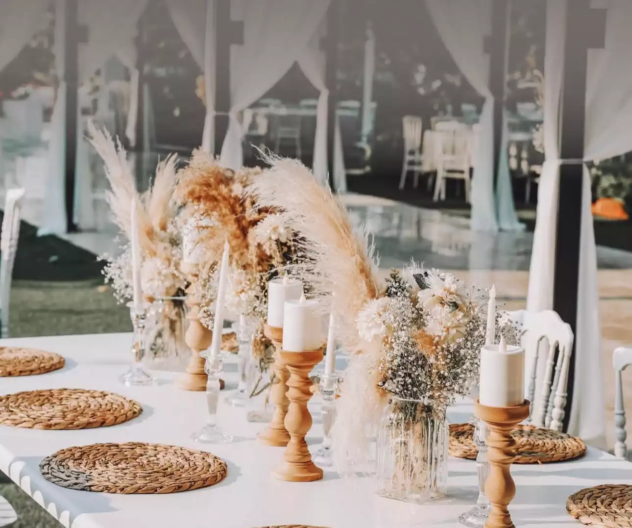 Décoration de table de mariage Amour Éternel